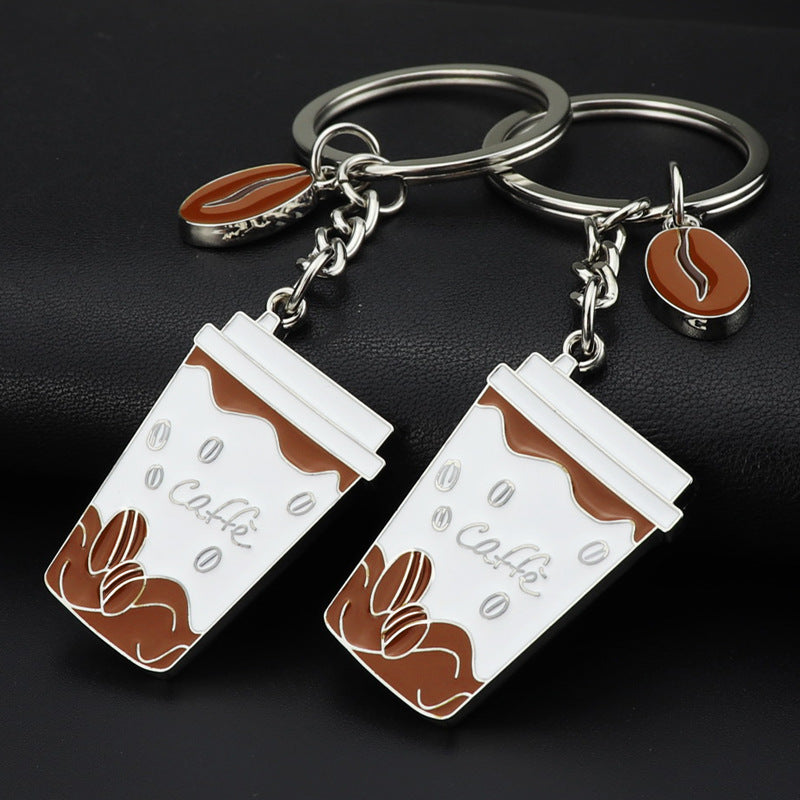 Wholesale Creative Coffee Cup Alloy Keychain